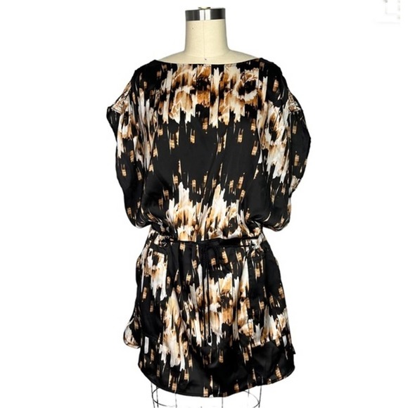 Derek Lam Women’s Drawstring Tunic short Sleeve Multicolor Size Large  E… - Picture 3 of 8